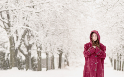 The girl in the puffy red coat