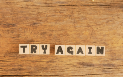 When you have to go back and try again…