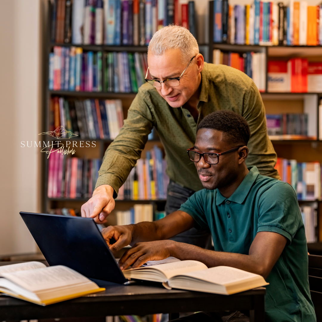 An agent assisting an author with his publishing needs
