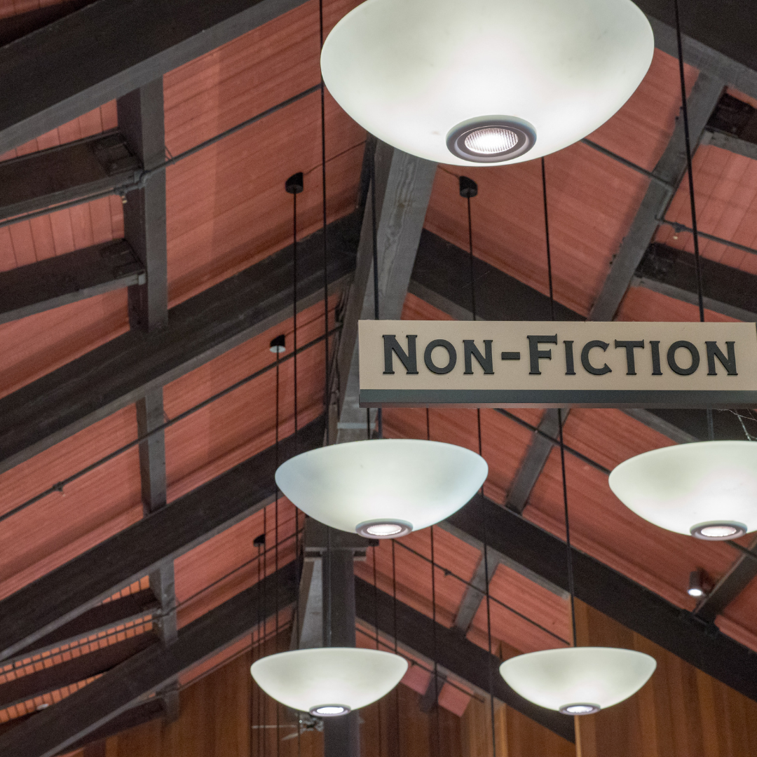 Section of non-fiction genre books