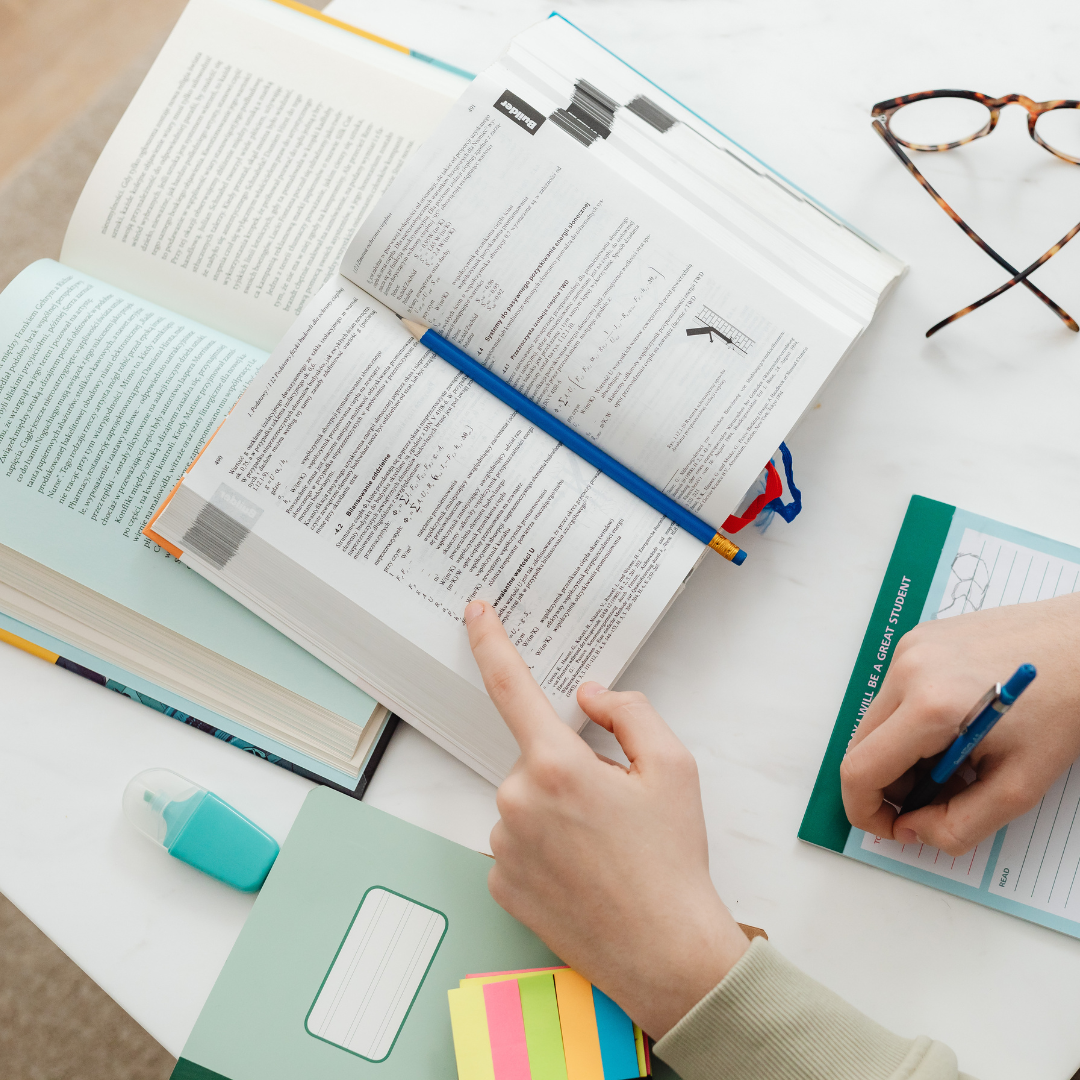 A photo of book writing process