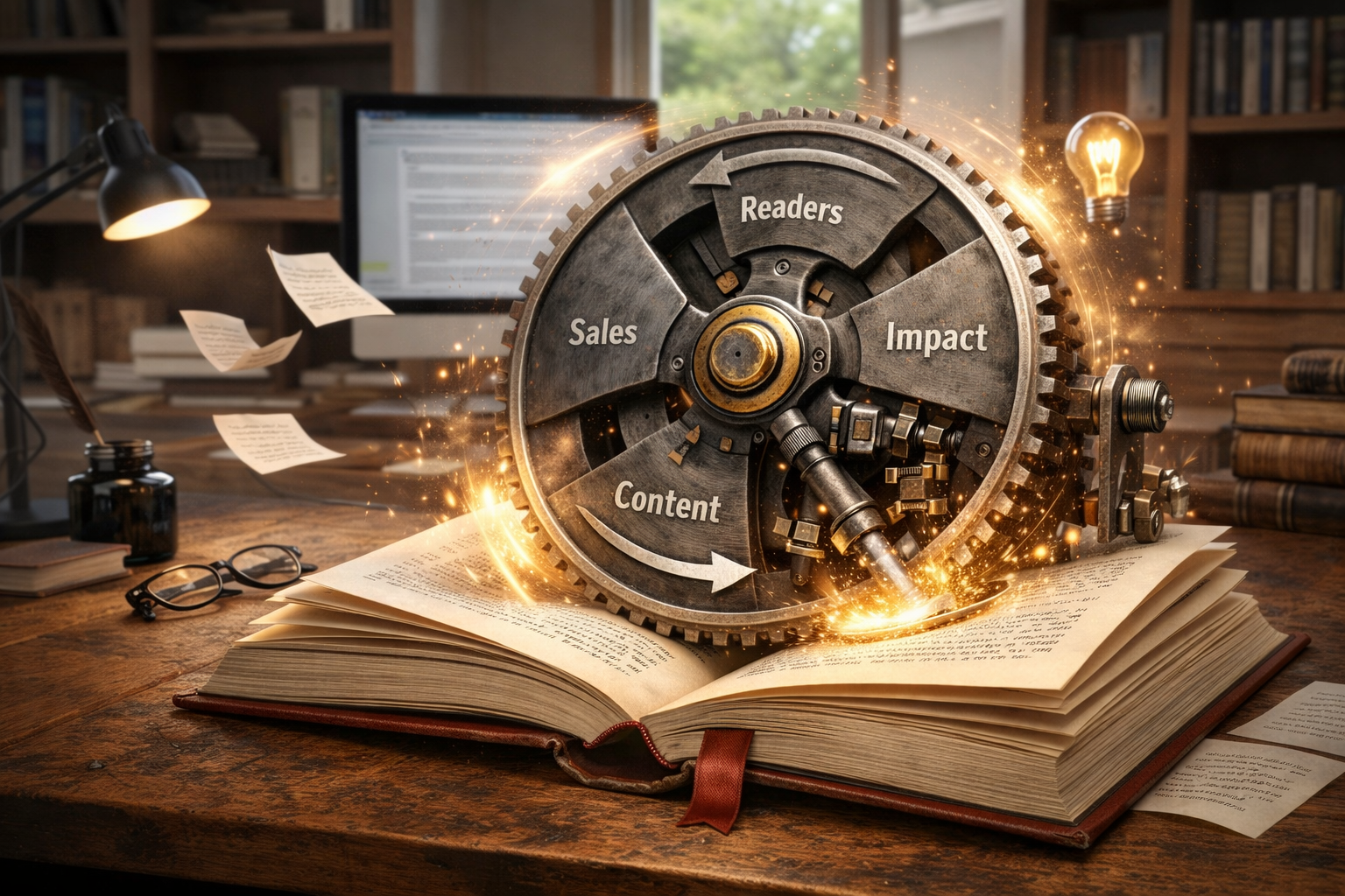 A representation of an author flywheel