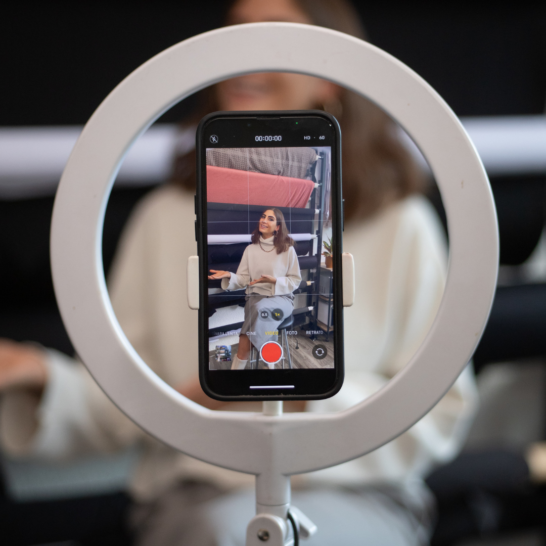 Why I just lost two hours to a vegan TikTok A photo of a phone shooting a content for platforms like TikTok