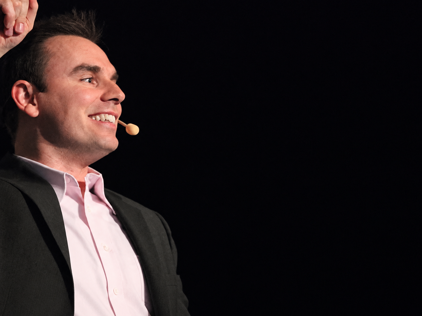 Getting laid, getting paid, looking fab Photo of Brendon Burchard from one of his conferences long ago